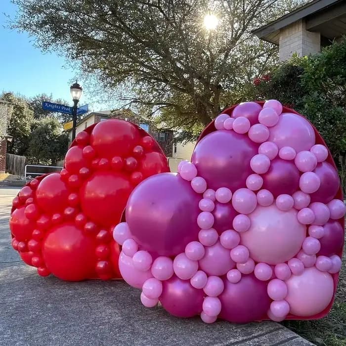 Cadre de Ballon en Mosaïque de Grand Cœur d'Amour