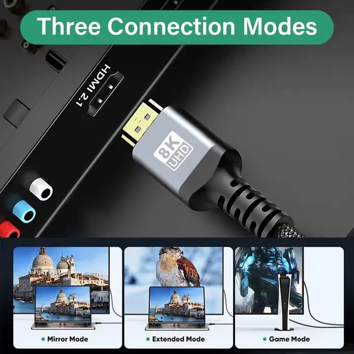 Câble HDMI Ultra haute vitesse pour TV ordinateur portable PS4 PS5 Nintendo Switch 8K 60HZ 4K 120HZ HDR HDCP 5M 7M 1 2 3 5 7 mètres de Long