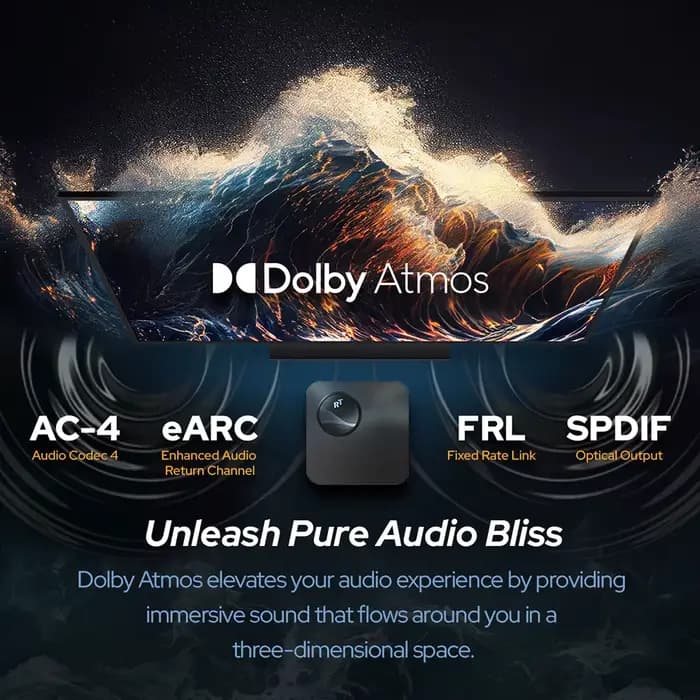 GX1 UHD Google TV 12 boîtier Realtek1325 A55 Edge AI prise en charge Dolby Atmos Vision 2T2R Android TV Box certifié