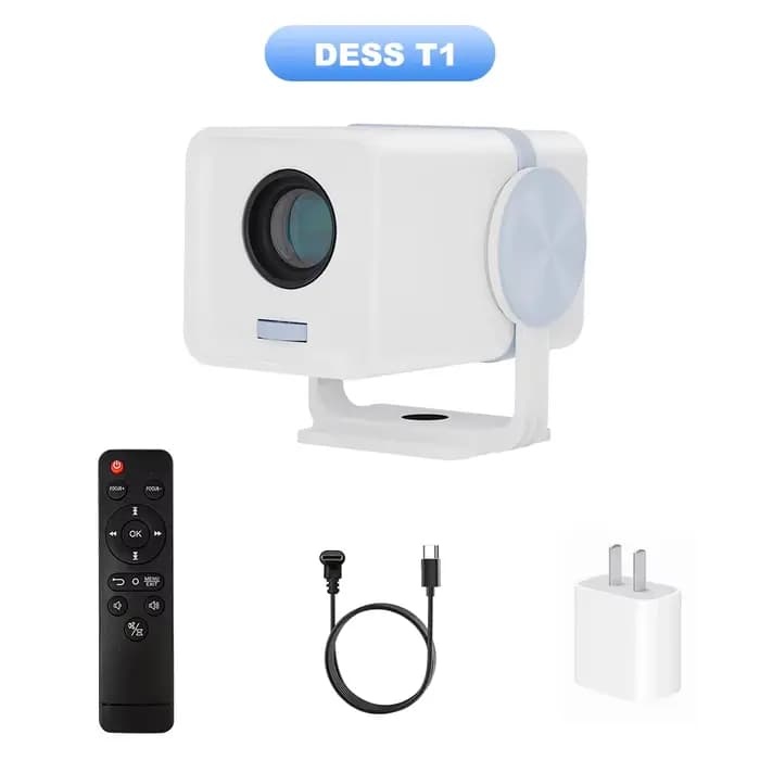 Projecteur DESS Android 13 double bande Wifi6 BT5 projecteur Portable batterie externe alimenté bure