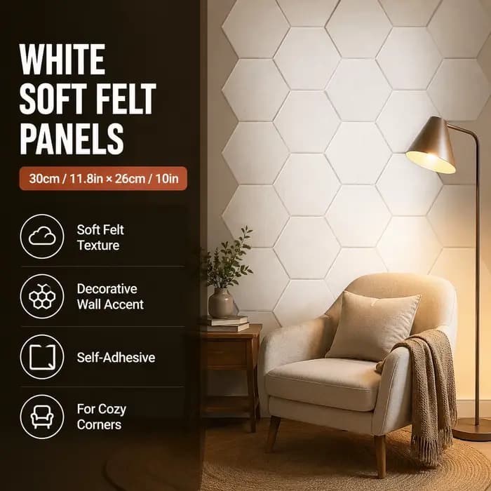 Panneaux acoustiques hexagonaux autocollants en mousse insonorisante – 3 designs pour l'absorption d