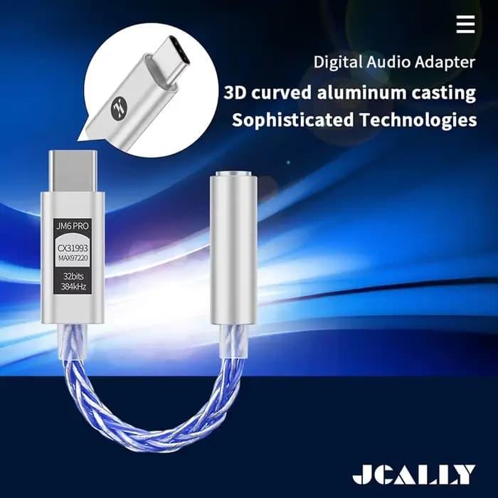 JCALLY JM6 Pro type-c à 3.5mm double DAC CX31993 MAX97220 décodage Audio numérique amplificateur de casque adaptateur
