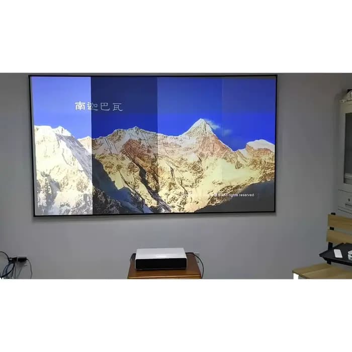Écran de projection à cadre fixe pour projecteur laser UST 4K à jet ultra court 60-150 pouces 4 matériaux disponibles