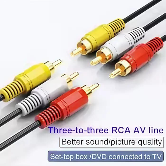 Câble AV composite 3 RCA vers 3 RCA