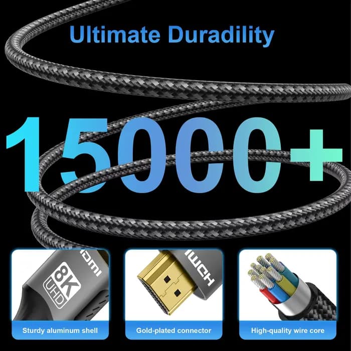 Câble HDMI 2.1 8K 48Gbps Ultra haute vitesse 60Hz 120Hz