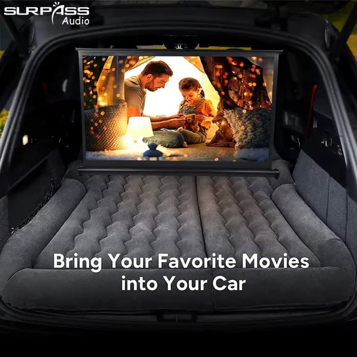 Écran de projection portable 40 pouces HD 16:9 avec support pliable pour camping