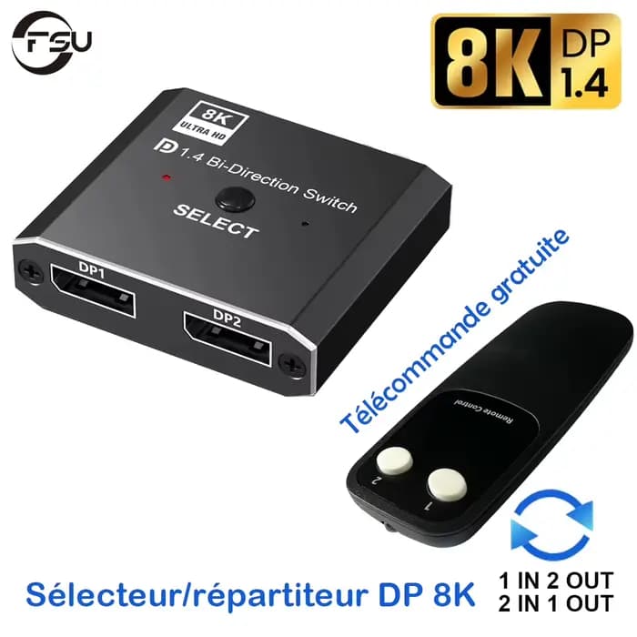 FSU 8K Displayport 1.4 commutateur