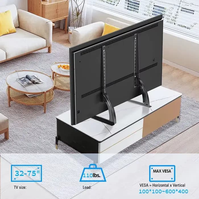 Support de meuble TV universel de table pour téléviseurs à écran de 32 à 75 pouces