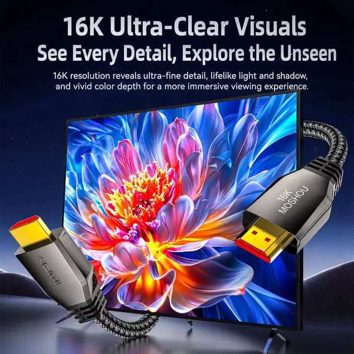 Câble HDMI 2.2 16K 96 Gbps ultra haute vitesse