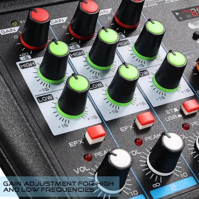 Petit mixeur audio 4 canaux avec Bluetooth