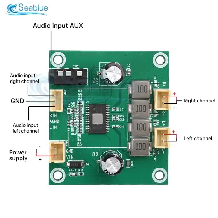 Carte d'amplificateur audio de classe D TPA3116 50W+50W double canal DC 5-26V, qualité sonore haute fidélité 100dB pour haut-parleur, audio domestique, DIY