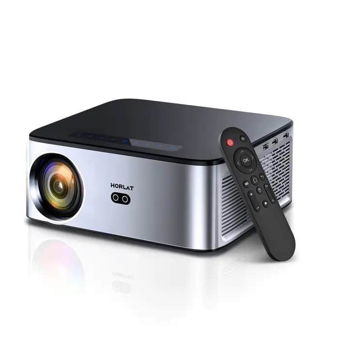 Projecteur HORLAT T09MAX Google TV 4K 40000 Lumens WiFi6 BT5.2 Télécommande Mise au point automatiqu