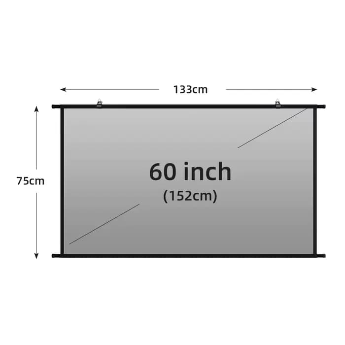 Écran de projection LEJIADA 16:9 anti-lumière, épais, mural, 4KHD, portable pour la maison, 30 pouce