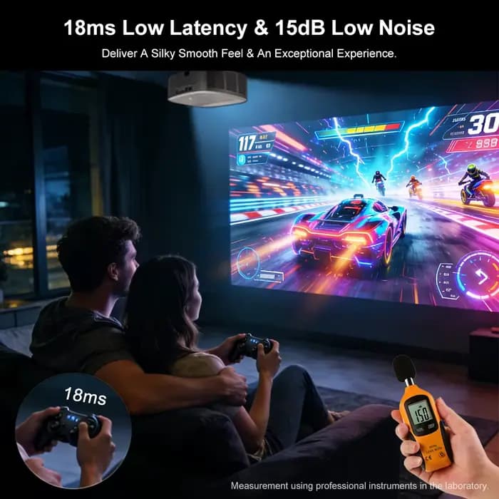 Everycom HQ11W 3600 ANSI 4K projecteur Full HD Android 15 3G 64G Home cinéma WiFi6 Smart TV films projecteurs de jeu