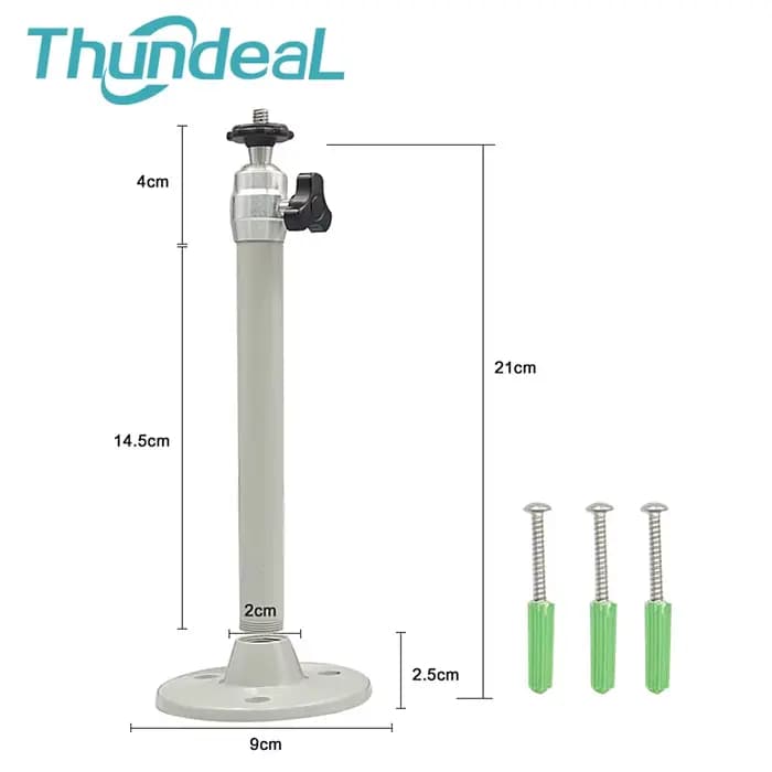 ThundeaL support mural pour projecteur de plafond en métal filetage 6mm 21 cm projecteur universel f
