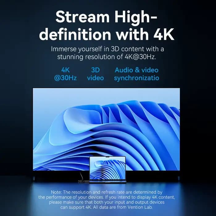 Câble Vention DisplayPort vers HDMI