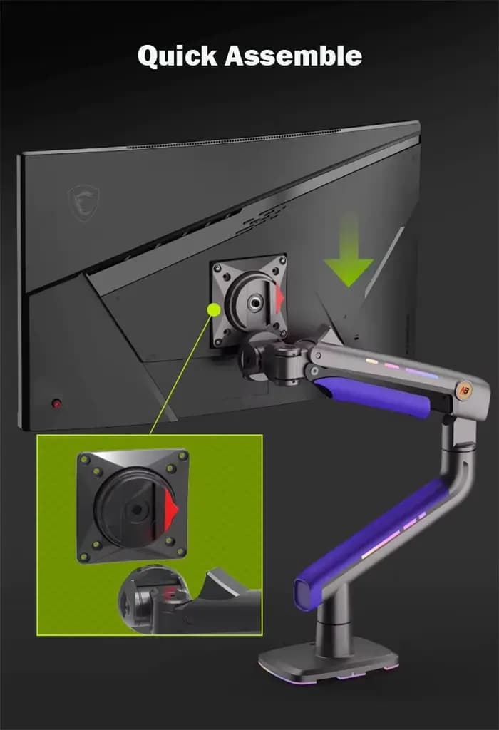 Bras de moniteur de jeu NB G60 E5 F5