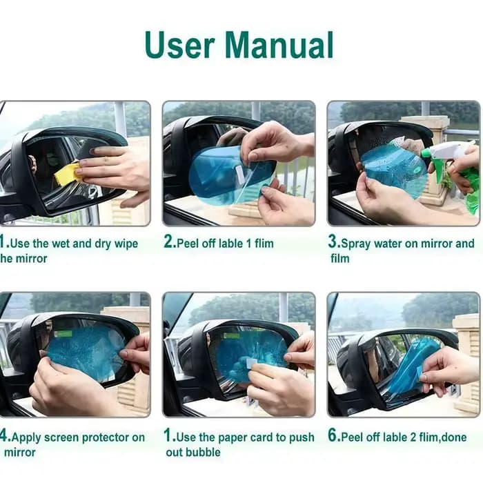 Film de protection pour rétroviseur de voiture