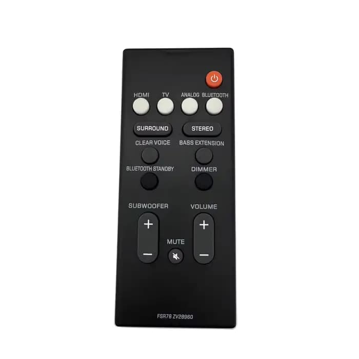 FSR78 ZV28960 VAF7640 VAH0130 télécommande pour barre de son Yamaha ATS-1060 ATS-1070 YAS-106 YAS-20
