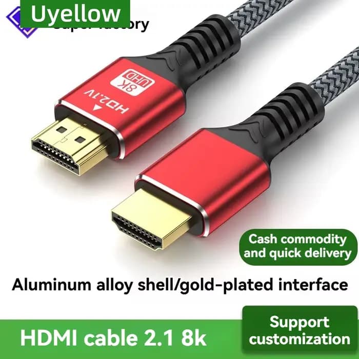 Uyellow 48Gbps câble compatible HDMI 8K 60Hz 50cm 1m 2m 3m 5m