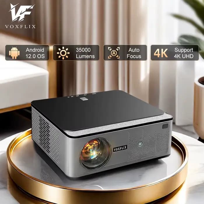 VOXFLIX VF71 Full HD 1080P 35000 Lumens mise au point automatique projecteur keystone automatique 4K
