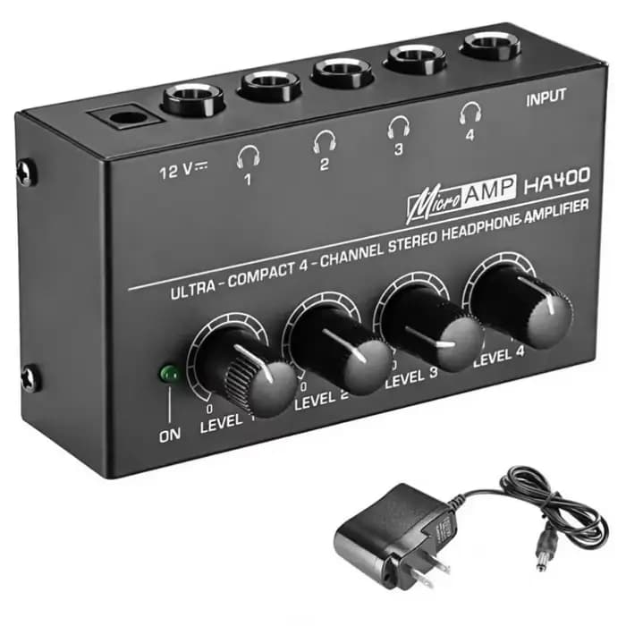 Usine 8 canaux audio casque amplificateur mélangeur HA800 métal stéréo écouteur séparateur AMP 4 can