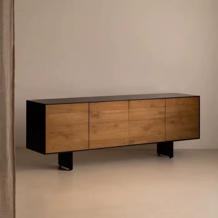 Meuble TV moderne et simple en bois massif